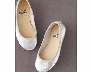 Mini Boden Ballet Flats, Silver Metallic Leather 33591843