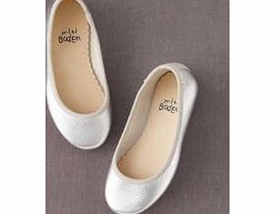 Mini Boden Ballet Flats, Silver Metallic Leather 33591900