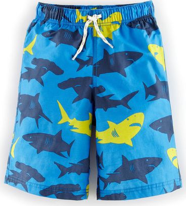 Mini Boden, 1669[^]34587410 Bathers Blue/Yellow Giant Sharks Mini Boden,