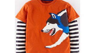 Mini Boden Big Creature T-shirt, Lava Wolf 34289298