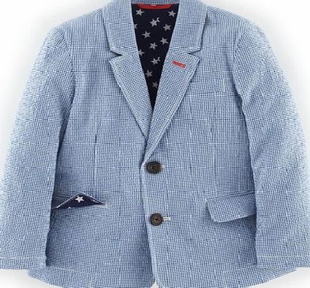 Mini Boden Blazer Sail Blue Gingham Mini Boden, Sail Blue