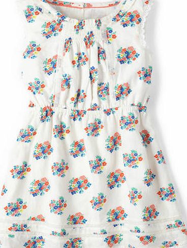 Mini Boden Boho Dress Snowdrop Posy Mini Boden, Snowdrop