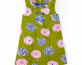 Mini Boden Button Pinafore Dress, Pear Dahlia,Ruby Winter