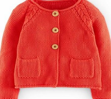 Mini Boden Cable Cardigan, Coral 34558429