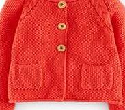 Mini Boden Cable Cardigan, Hot Coral 34558379