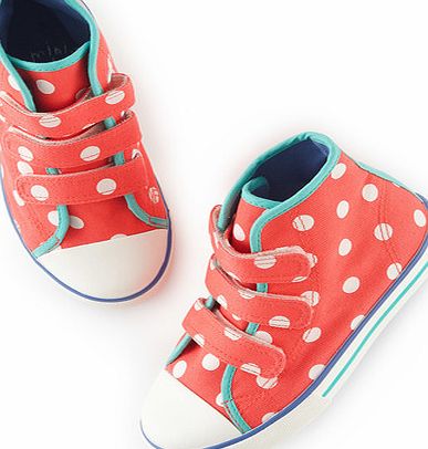 Mini Boden Canvas High Tops, Coral 34524413