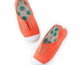 Mini Boden Canvas Pull-ons, Hot Coral,Silver Metallic,Mixed