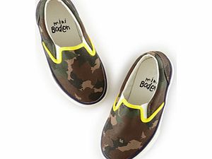Mini Boden Canvas Pull-ons, Khaki Britoflage,Slate,Paradise