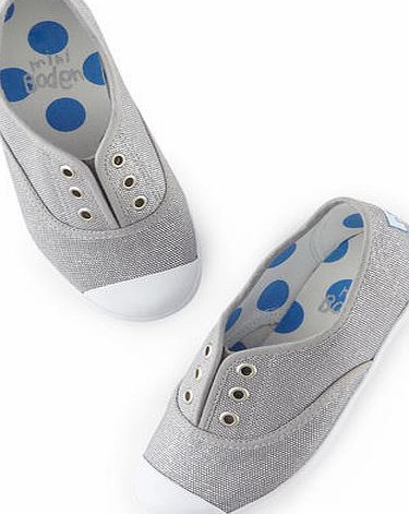 Mini Boden Canvas Pull-ons Silver Mini Boden, Silver 34524231