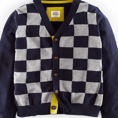 Mini Boden Cardigan, Navy Check 34519983