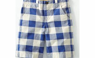 Mini Boden Chino Shorts, Indigo Gingham,Fudge,Dippy