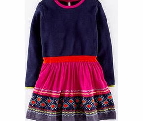 Mini Boden Colourful Knitted Dress, Navy Fair Isle 34386185