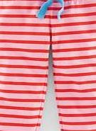 Mini Boden Cropped Sweatpants, Coconut Ice/Coral Stripe