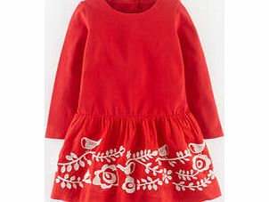 Mini Boden Embroidered Folk Dress, Ruby 34298984