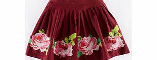 Mini Boden Embroidered Folk Skirt, Plum Rose 34299255