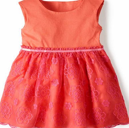 Mini Boden Embroidered Party Dress Coral Mini Boden, Coral