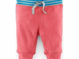 Mini Boden Essential Jersey Trousers, Flame Red,Grey