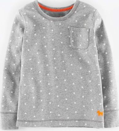 Mini Boden, 1669[^]34937649 Everyday T-shirt Grey Marl/Ecru Star Mini Boden,