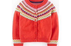 Mini Boden Fair Isle Cardigan, Red,Cream,Soft Navy 34222489