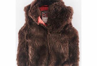 Mini Boden Faux Fur Gilet, Brown 34425793