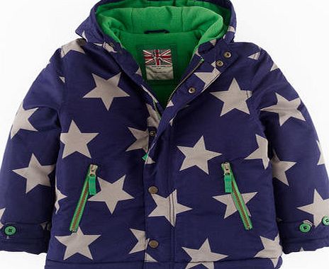 Mini Boden Fleece Lined Anorak French Navy/Elephant Star