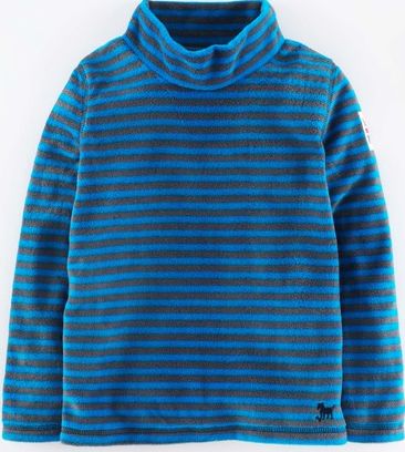 Mini Boden, 1669[^]35138866 Funnel Neck Micro Fleece Cobalt/Graphite Stripe