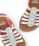Mini Boden Gladiator Sandals, Silver Metallic 34525014
