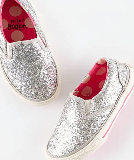 Mini Boden Glitter Slip-ons Grey Mini Boden, Grey 34919464