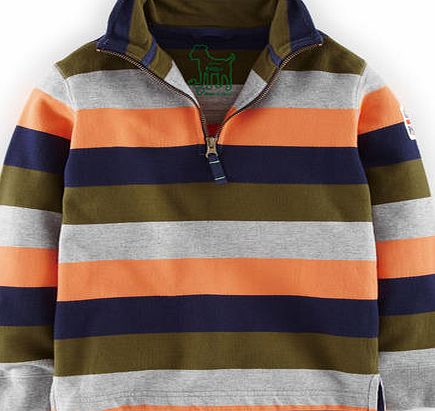 Mini Boden Half Zip Sweatshirt, Blue 34518126