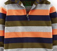 Mini Boden Half Zip Sweatshirt, Multi Stripe 34518043