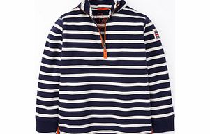 Mini Boden Half Zip Sweatshirt, Navy/Bone,Red/Cloud 34239947