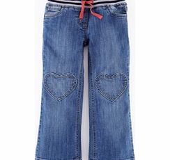 Mini Boden Heart Patch Trousers, Mid Denim 34477919