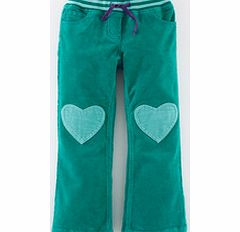 Mini Boden Heart Patch Trousers, Pink Lady Cord,Jade