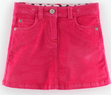 Mini Boden Heart Pocket Jean Skirt Sweetheart Pink Cord
