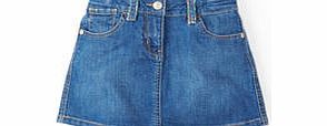 Mini Boden Heart Pocket Jeans Skirt, Mid Denim,Powder
