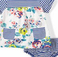 Mini Boden Hotchpotch Jersey Dress, Big Bloom/Soft Navy