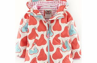 Mini Boden Jersey Lined Anorak, Hot Coral Pears,Multi
