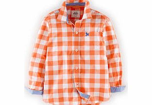 Laundered Shirt, Orange Gingham,Yellow Multi