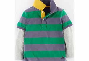 Mini Boden Layered Polo, Slate/Grass,Navy Star 34281998