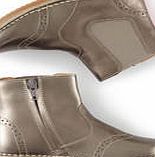 Mini Boden Leather Chelsea Boots, Antique Gold Metallic