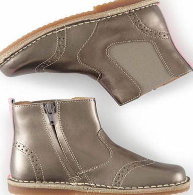 Mini Boden Leather Chelsea Boots, Gold 34560391