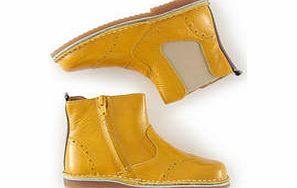 Mini Boden Leather Chelsea Boots, Sunflower Patent,Antique