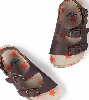 Mini Boden Leather Cork Sandals, Brown 34578245
