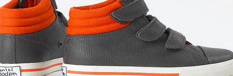 Mini Boden Leather High Tops Grey Mini Boden, Grey 34922930