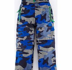 Mini Boden Lined Skate Pants, Blue Camouflage,Sunset,Khaki