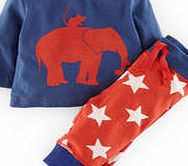 Mini Boden Logo Play Set, Soft Navy/Elephant 34549717
