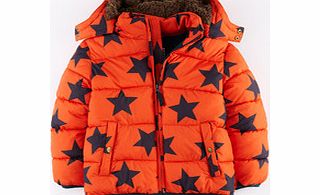 Mini Boden Padded Jacket, Orange/Navy Star,Midnight 34173922