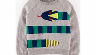 Mini Boden Patterned Jumper, Grey Snake 34276667