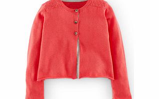 Mini Boden Pretty Cardigan, Pink Grapefruit,Polka