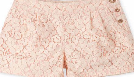 Mini Boden Pretty Lace Shorts Pale Rose Mini Boden, Pale